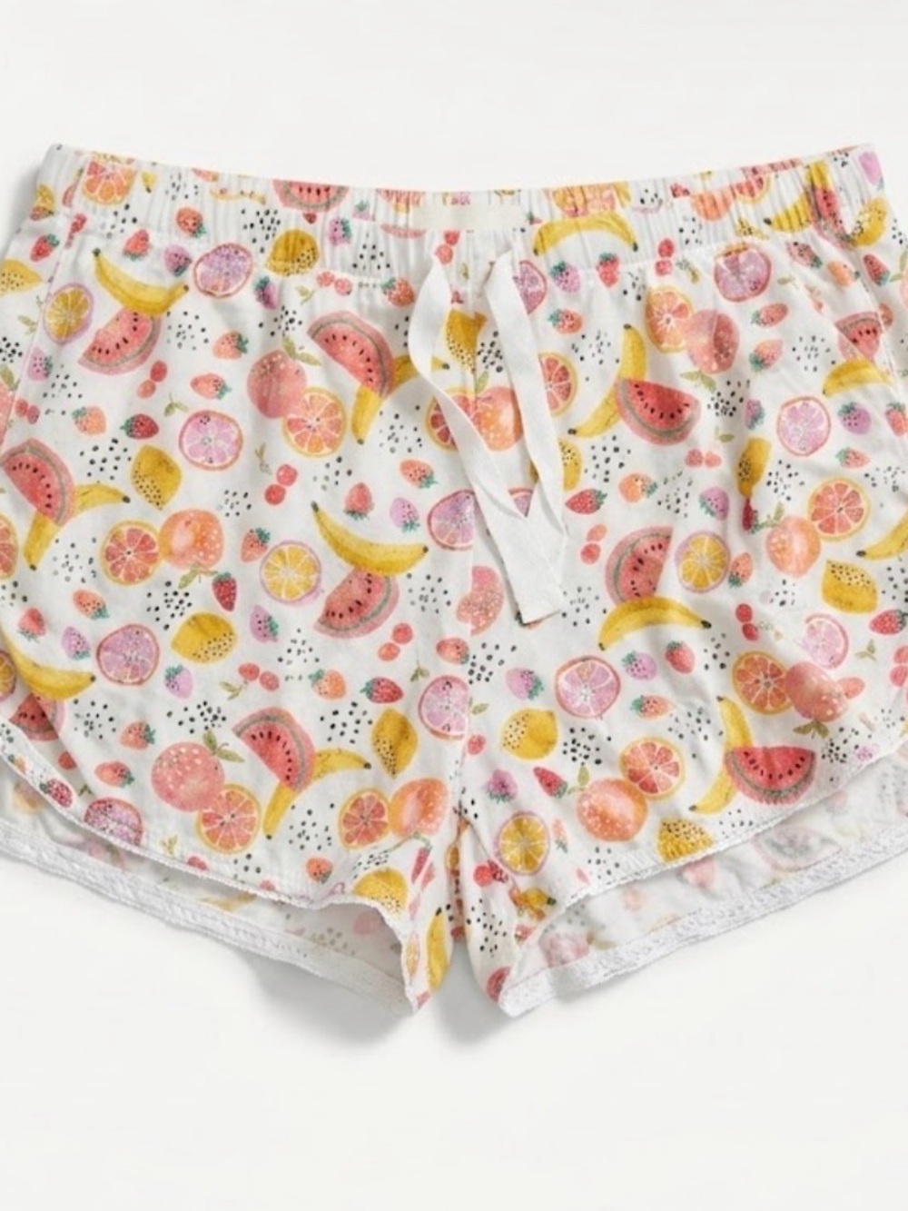 Loft Sleep Medium Fruit Print Strawberry Banana Cherry Summer Lounge Shorts
